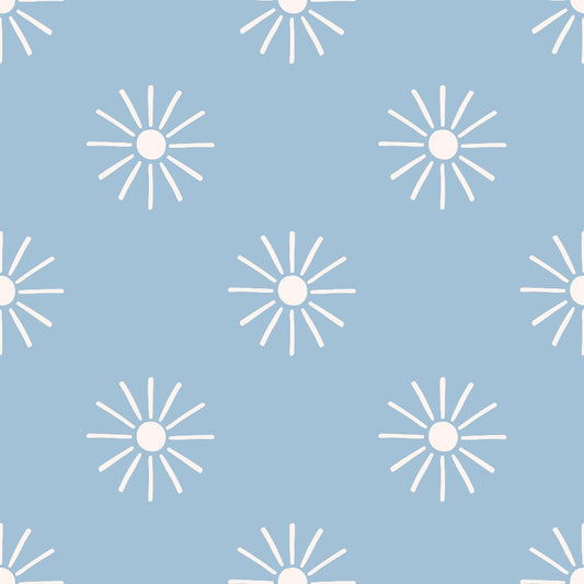 Groovy Blue Boho Pattern 12 Quilting Cotton Fabric