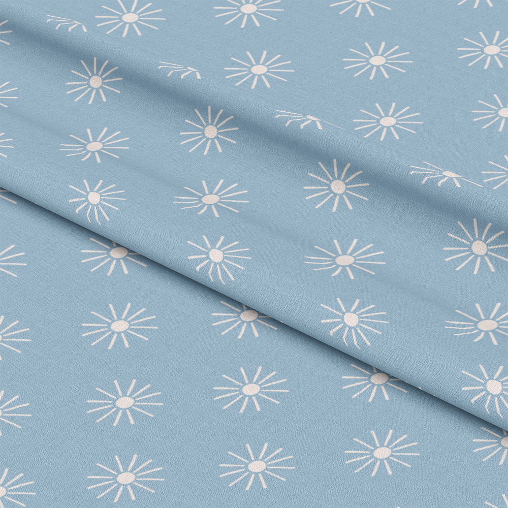 Groovy Blue Boho Pattern 12 Quilting Cotton Fabric