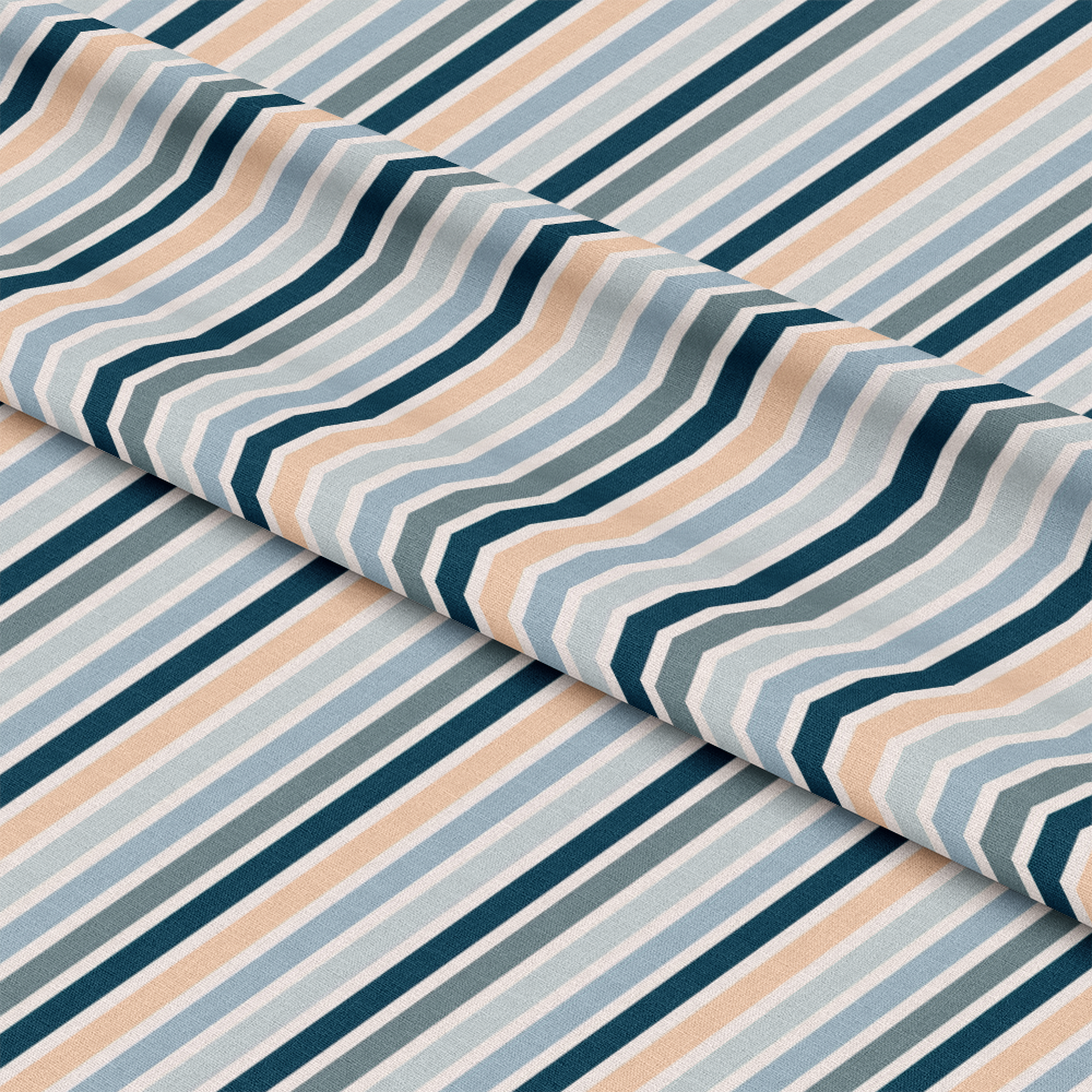 Groovy Blue Boho Pattern 15 Quilting Cotton Fabric