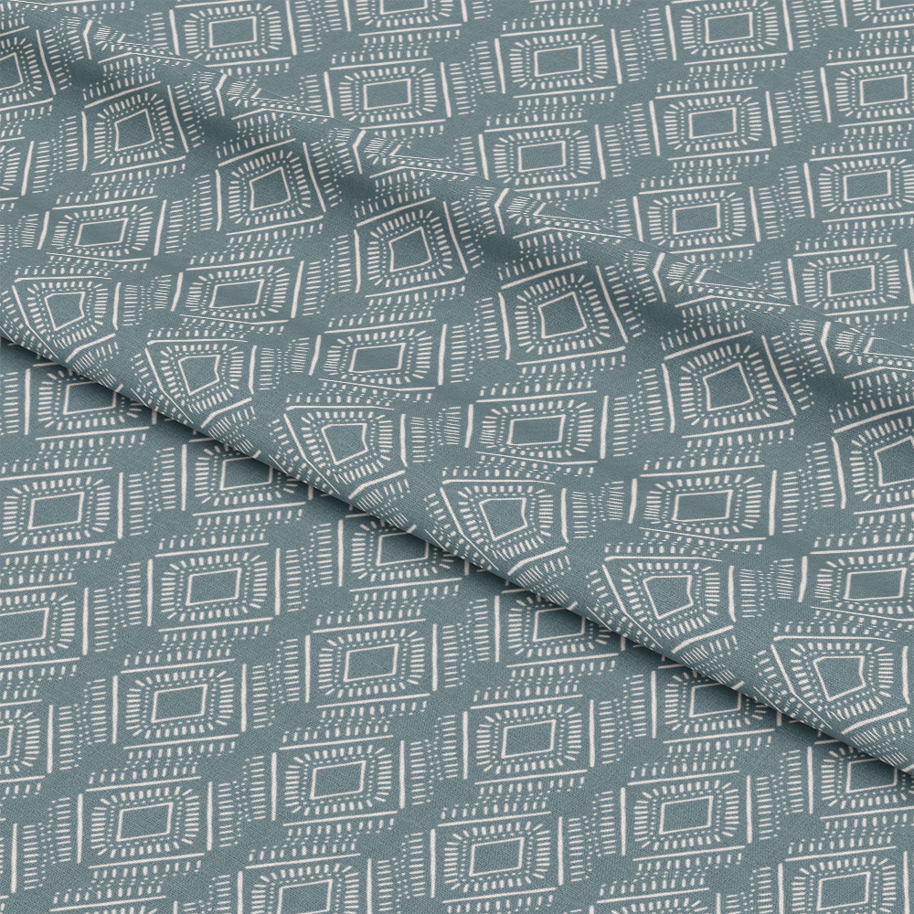 Groovy Blue Boho Pattern 16 Quilting Cotton Fabric
