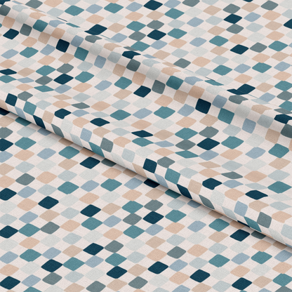 Groovy Blue Boho Pattern 7 Quilting Cotton Fabric