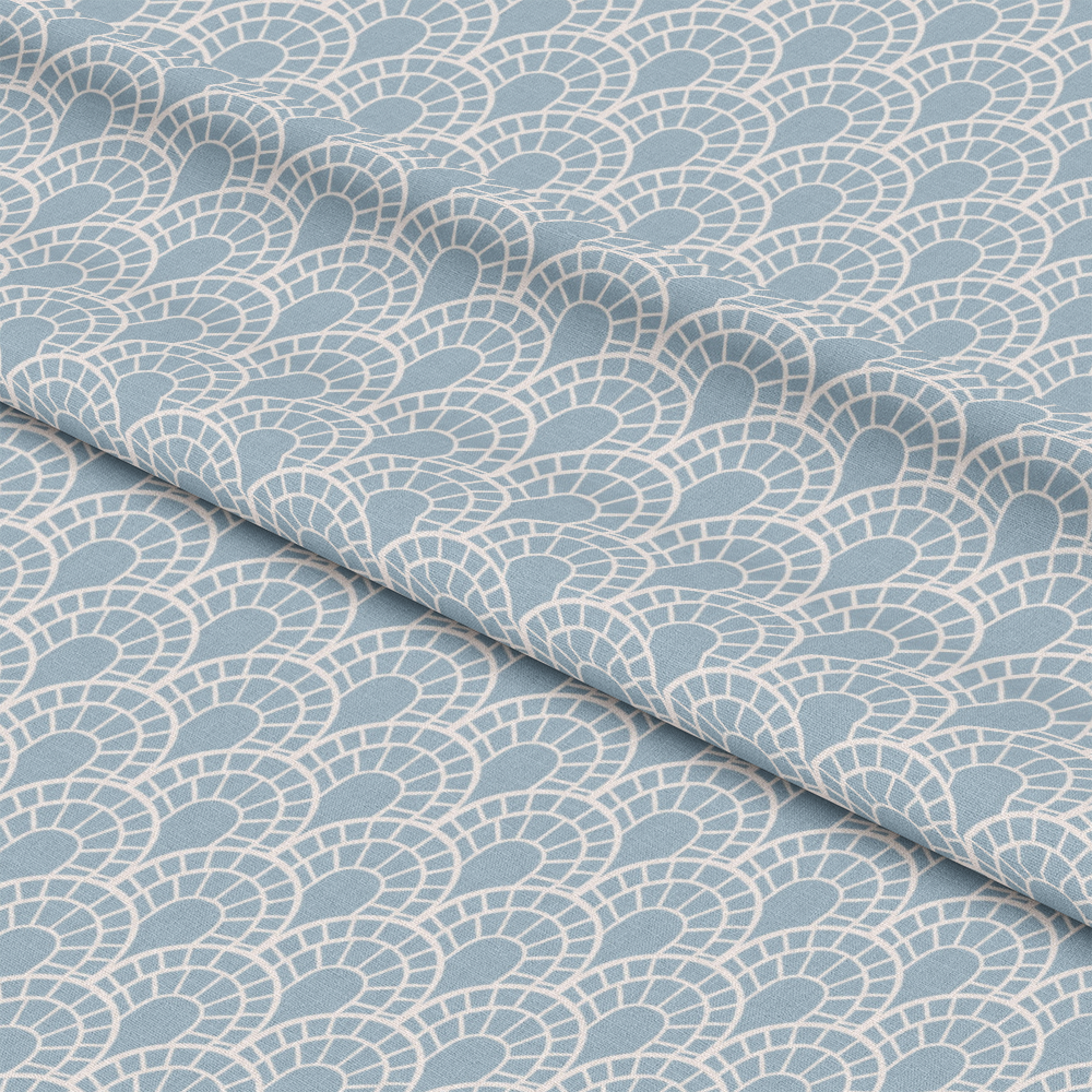 Groovy Blue Boho Pattern 9 Quilting Cotton Fabric