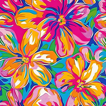Neon Petal Pop Pattern 14 Minky Fabric