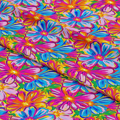 Groovy Hippie Pattern 19 Quilting Cotton Fabric