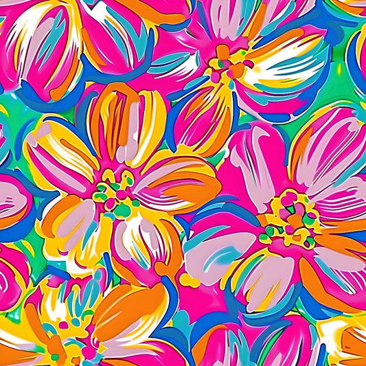 Groovy Hippie Pattern 2 Quilting Cotton Fabric