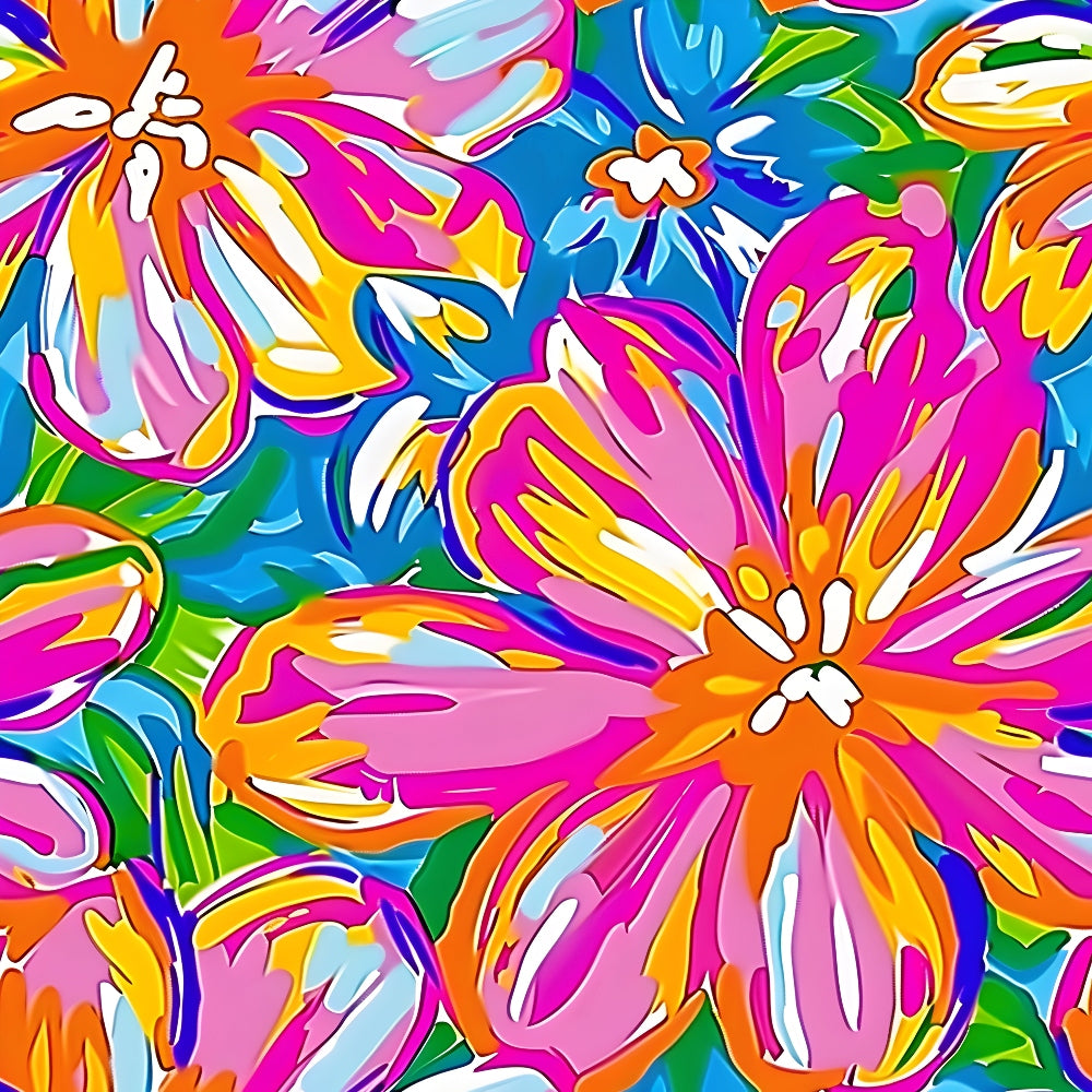 Groovy Hippie Pattern 4 Quilting Cotton Fabric