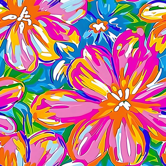 Groovy Hippie Pattern 4 Quilting Cotton Fabric