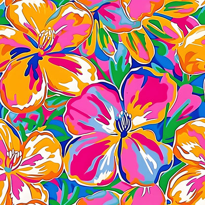 Neon Petal Pop Pattern 8 Minky Fabric