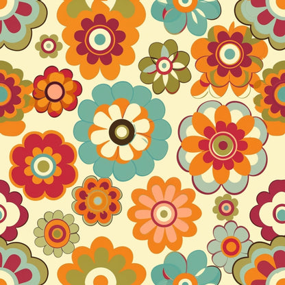 Flower Power Pattern 10 Minky Fabric