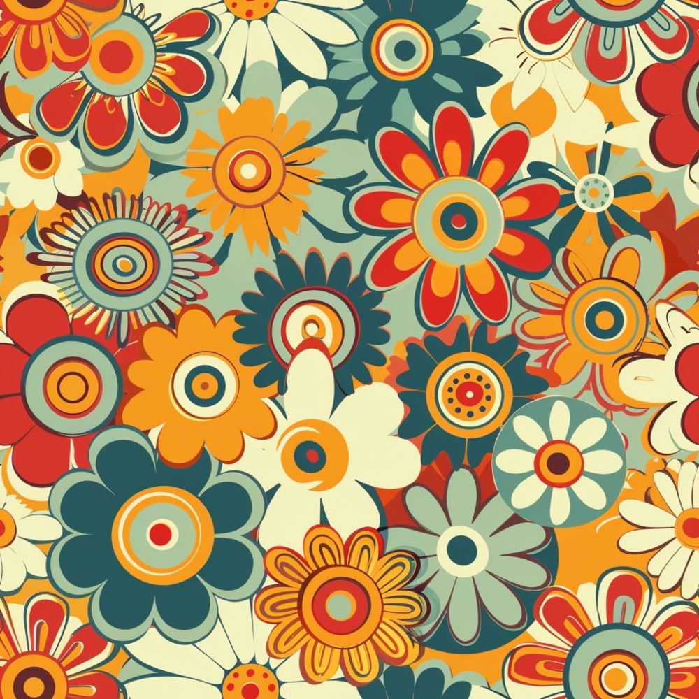 Flower Power Pattern 11 Minky Fabric