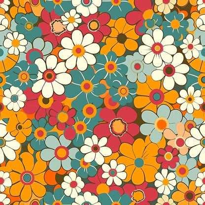 Flower Power Pattern 20 Minky Fabric