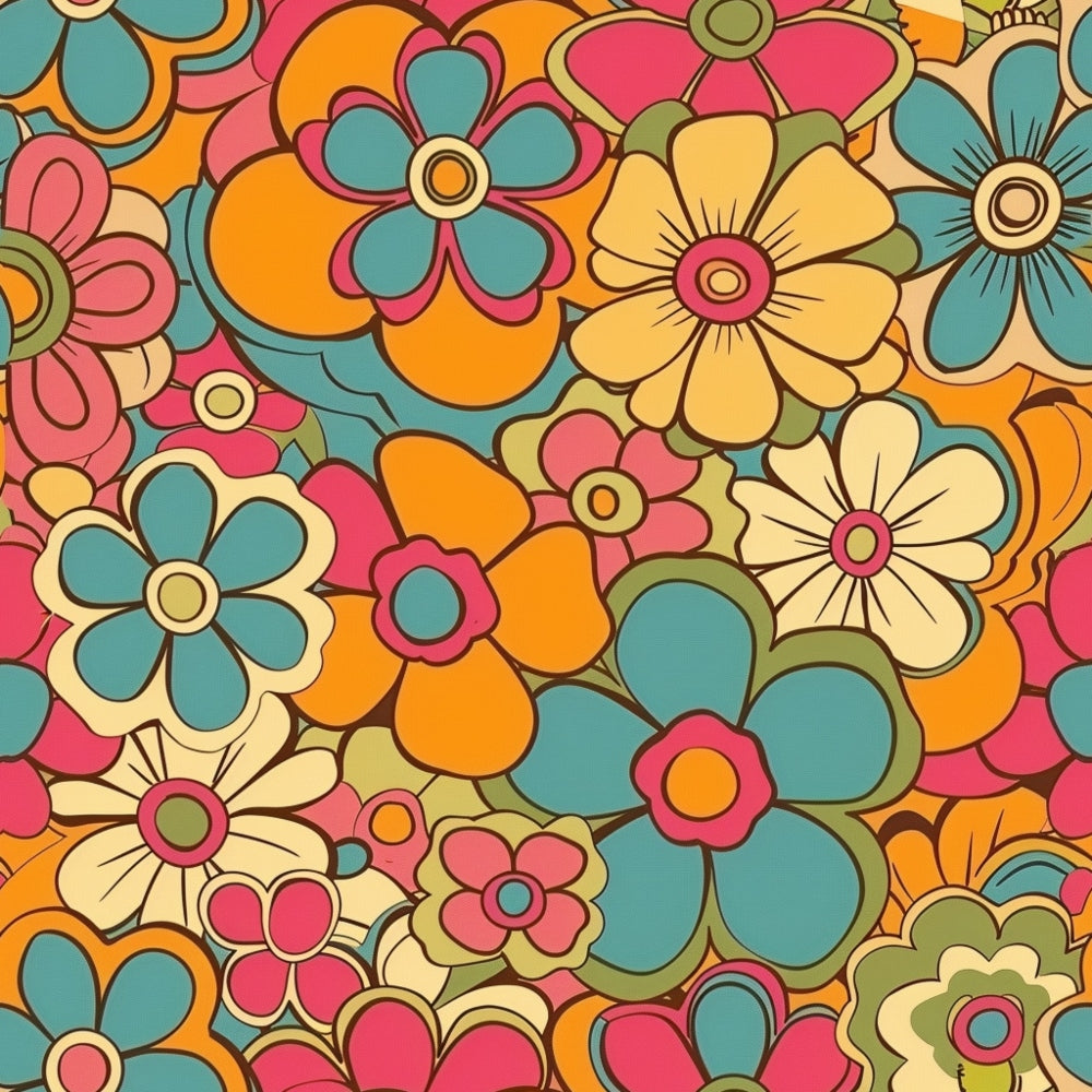 Flower Power Pattern 21 Minky Fabric