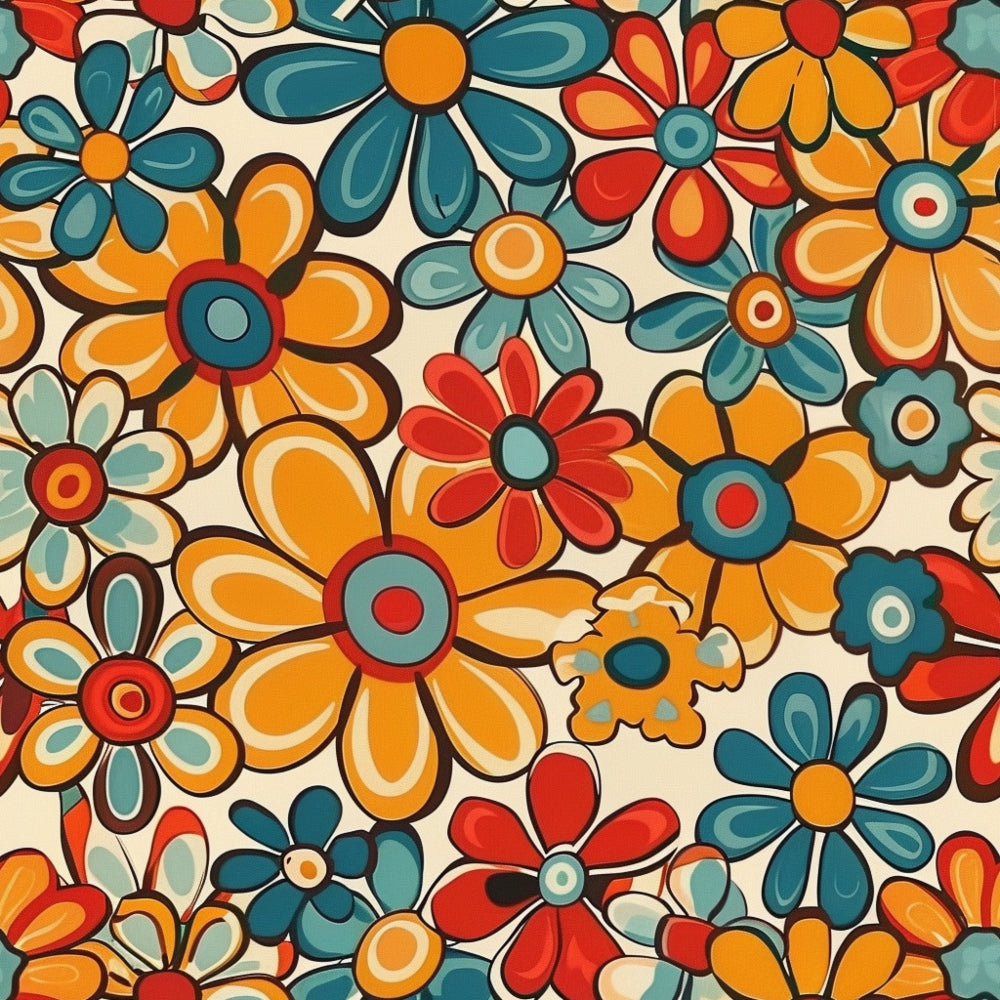 Flower Power Pattern 22 Minky Fabric