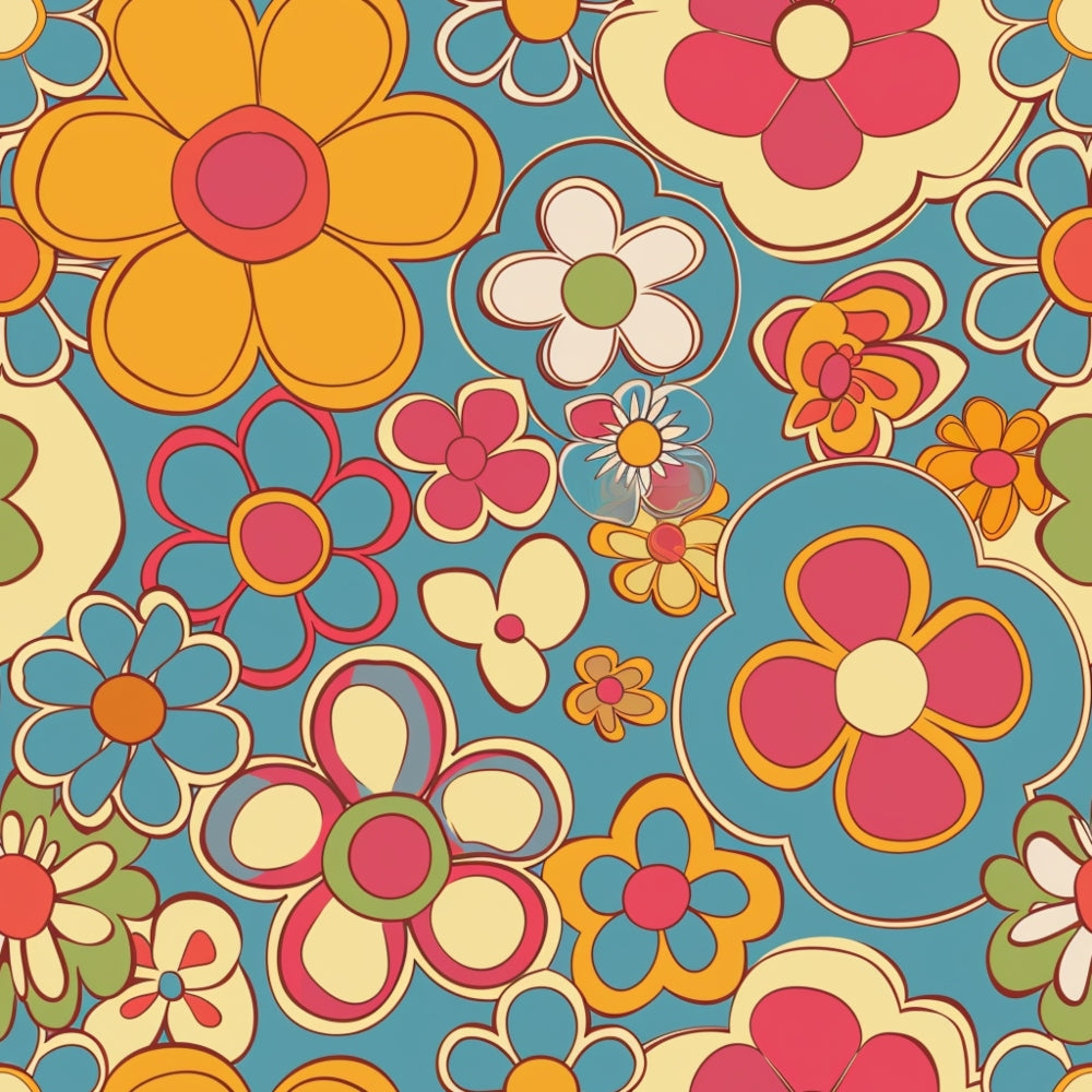 Flower Power Pattern 23 Minky Fabric