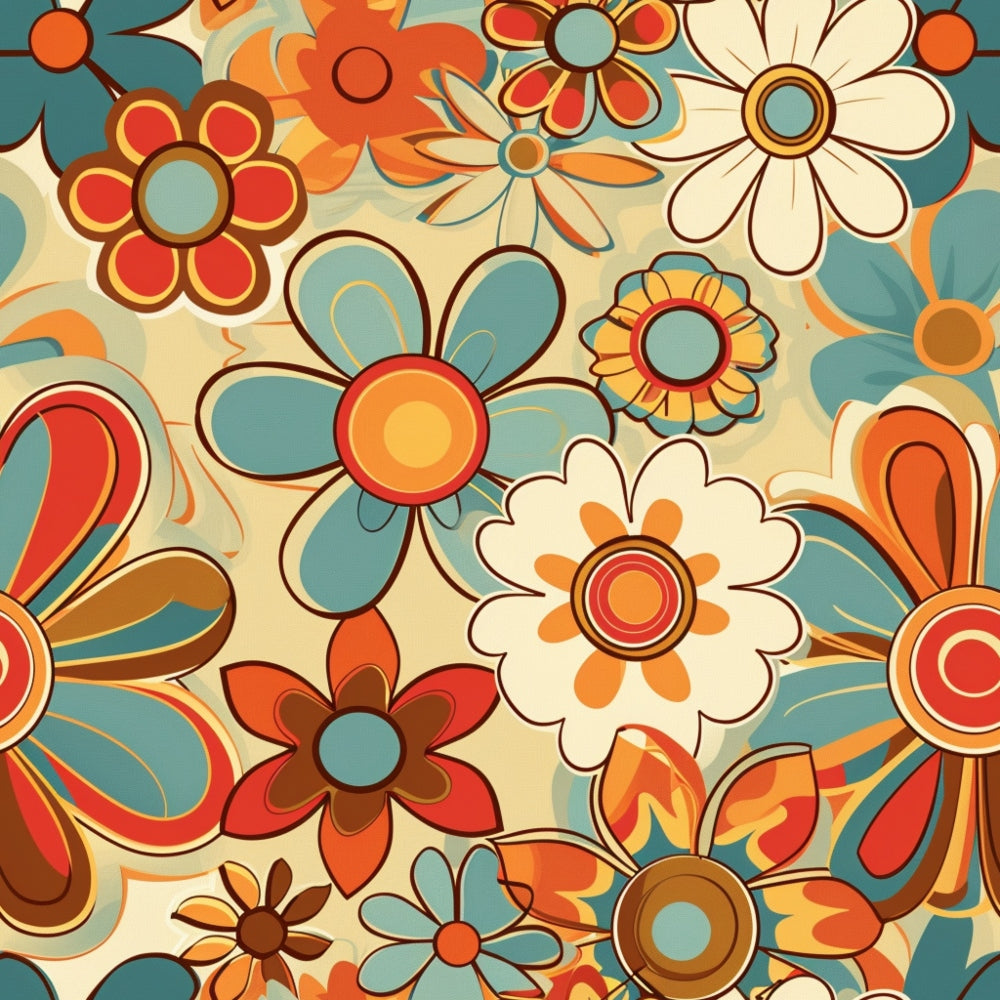 Flower Power Pattern 29 Minky Fabric