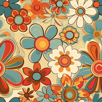 Flower Power Pattern 29 Minky Fabric