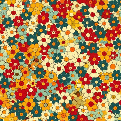 Flower Power Pattern 7 Minky Fabric