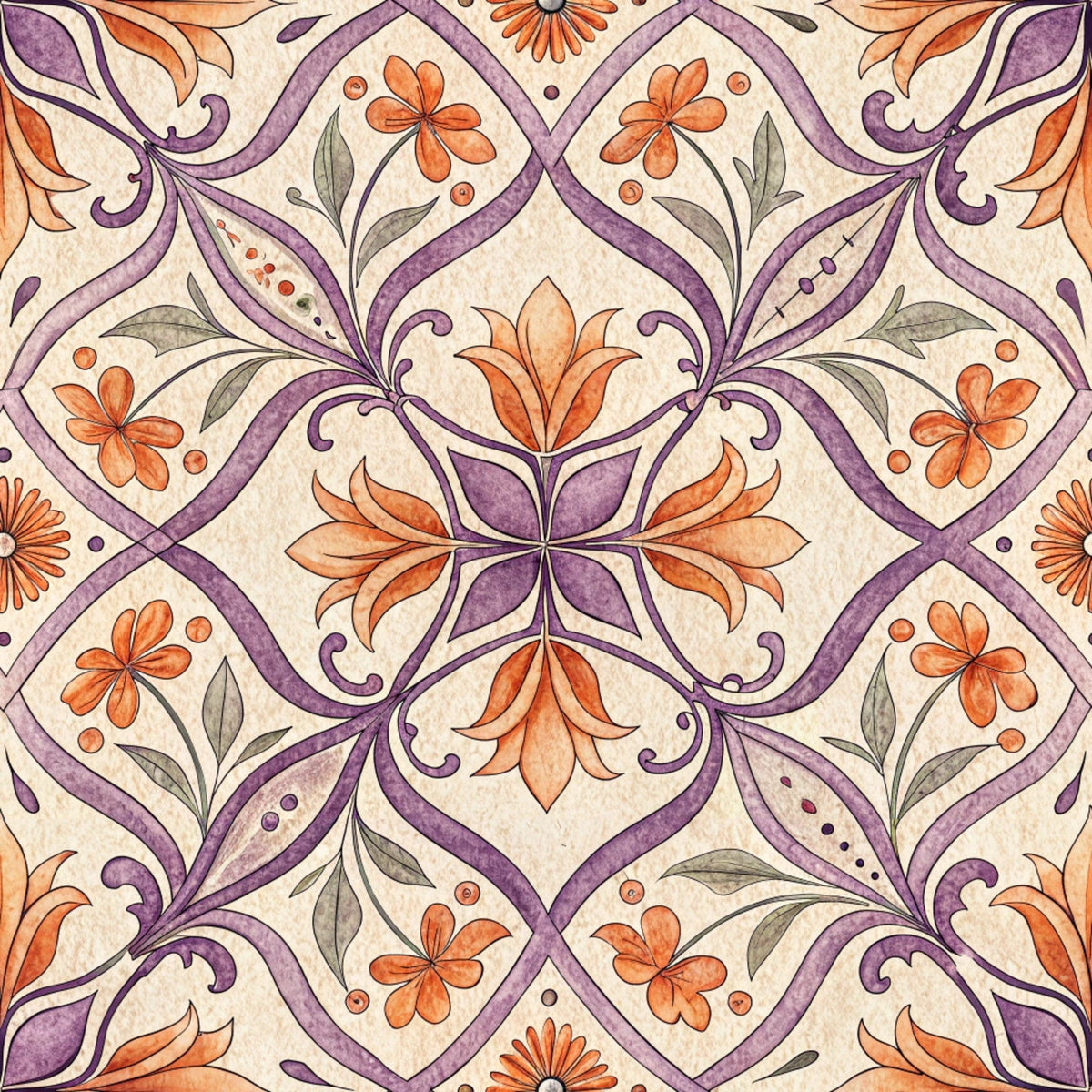 Lavender Lattice Pattern 11 Minky Fabric
