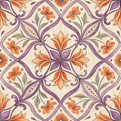 Lavender Lattice Pattern 11 Minky Fabric