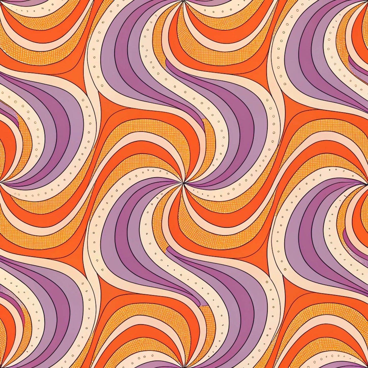 Groovy Time Pattern 21 Quilting Cotton Fabric