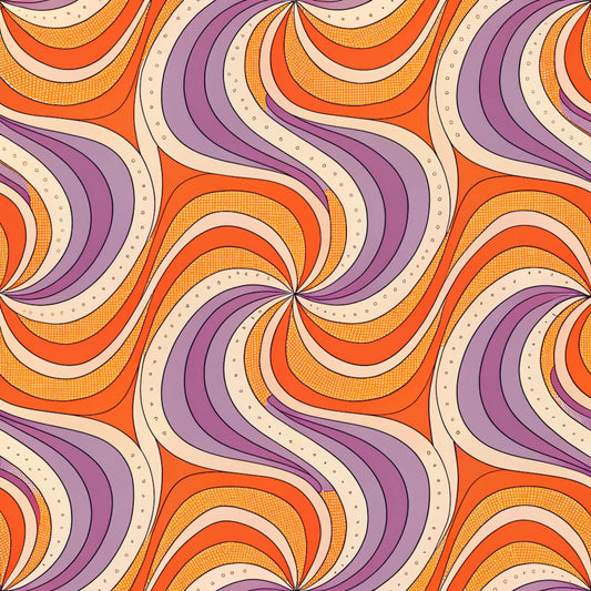 Groovy Time Pattern 21 Quilting Cotton Fabric