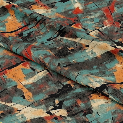 Grunge Dry Paint Texture Pattern 5 Quilting Cotton Fabric