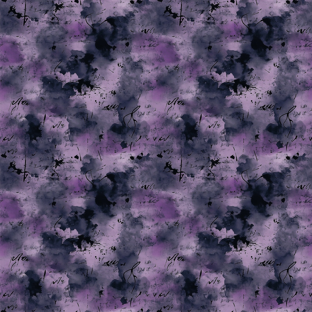 Inkwash Manuscript Pattern 12 Minky Fabric
