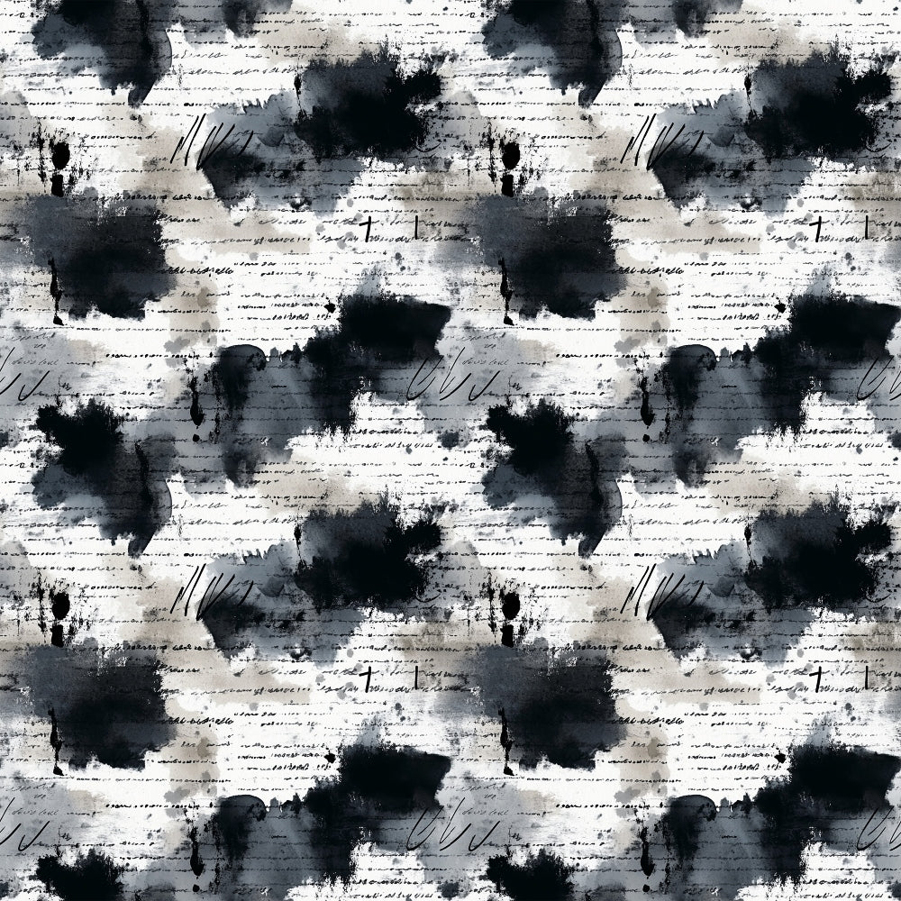 Inkwash Manuscript Pattern 1 Minky Fabric