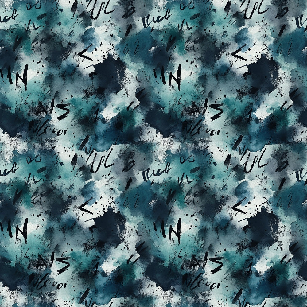 Inkwash Manuscript Pattern 6 Minky Fabric