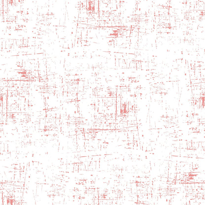 Grunge Peach Puff on White Quilting Cotton Fabric