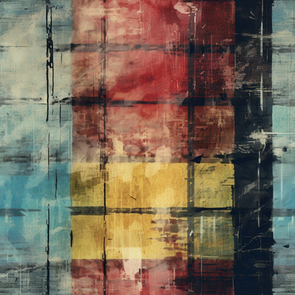 Weathered Tartan Pattern 11 Minky Fabric