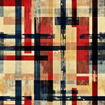 Weathered Tartan Pattern 1 Minky Fabric