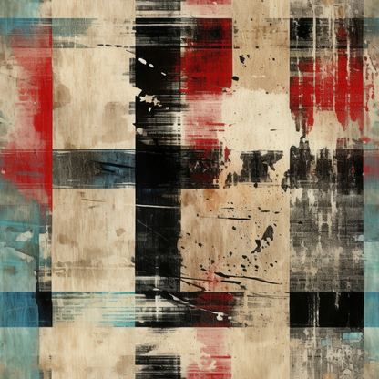 Weathered Tartan Pattern 2 Minky Fabric