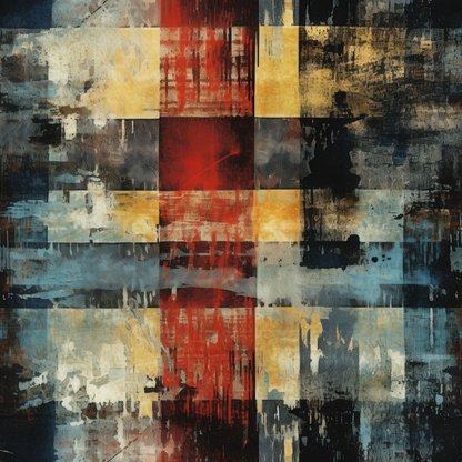 Weathered Tartan Pattern 3 Minky Fabric