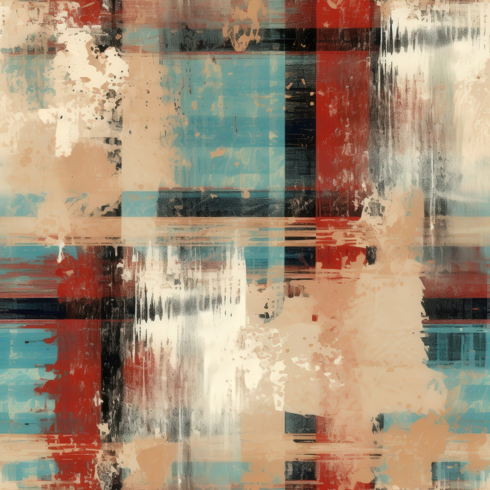 Weathered Tartan Pattern 7 Minky Fabric
