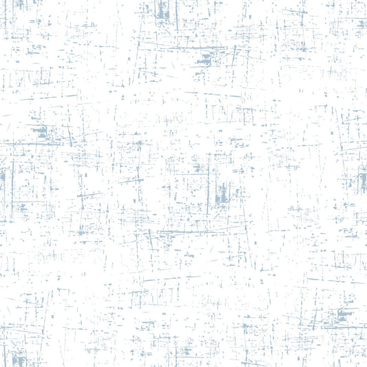 Grunge Spindle on White Quilting Cotton Fabric