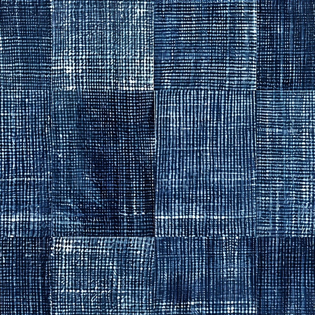 Indigo Weave Pattern 6 Minky Fabric