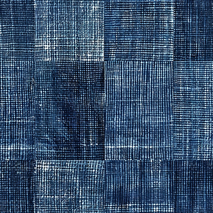 Indigo Weave Pattern 6 Minky Fabric