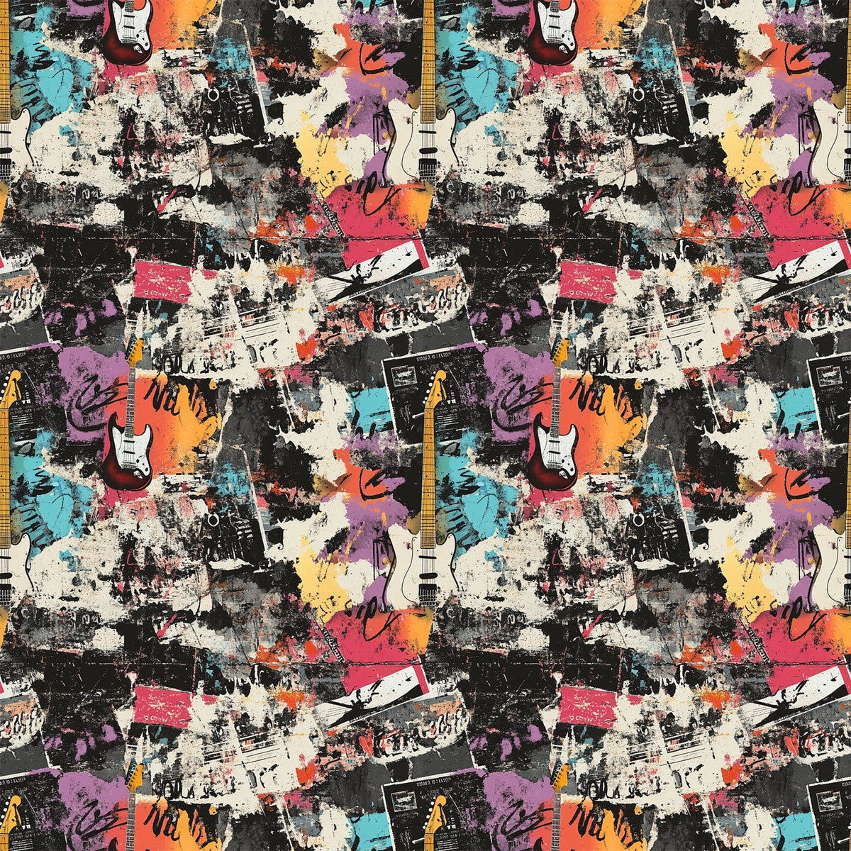 Punk Poster Riot Pattern 10 Minky Fabric