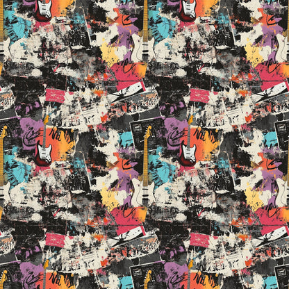 Punk Poster Riot Pattern 10 Minky Fabric
