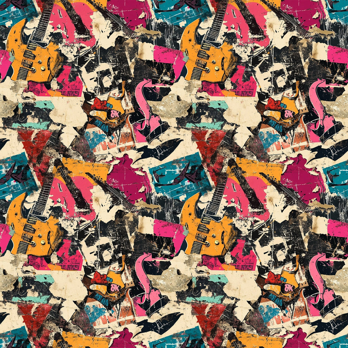 Punk Poster Riot Pattern 11 Minky Fabric