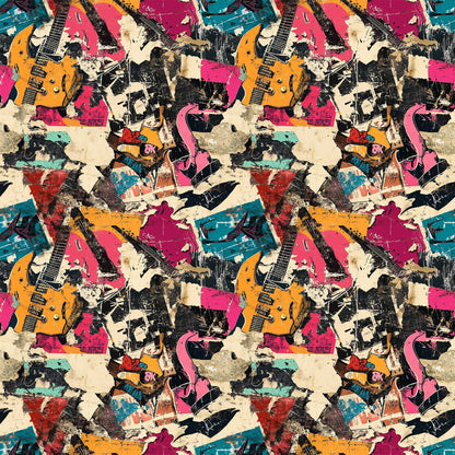 Punk Poster Riot Pattern 11 Minky Fabric