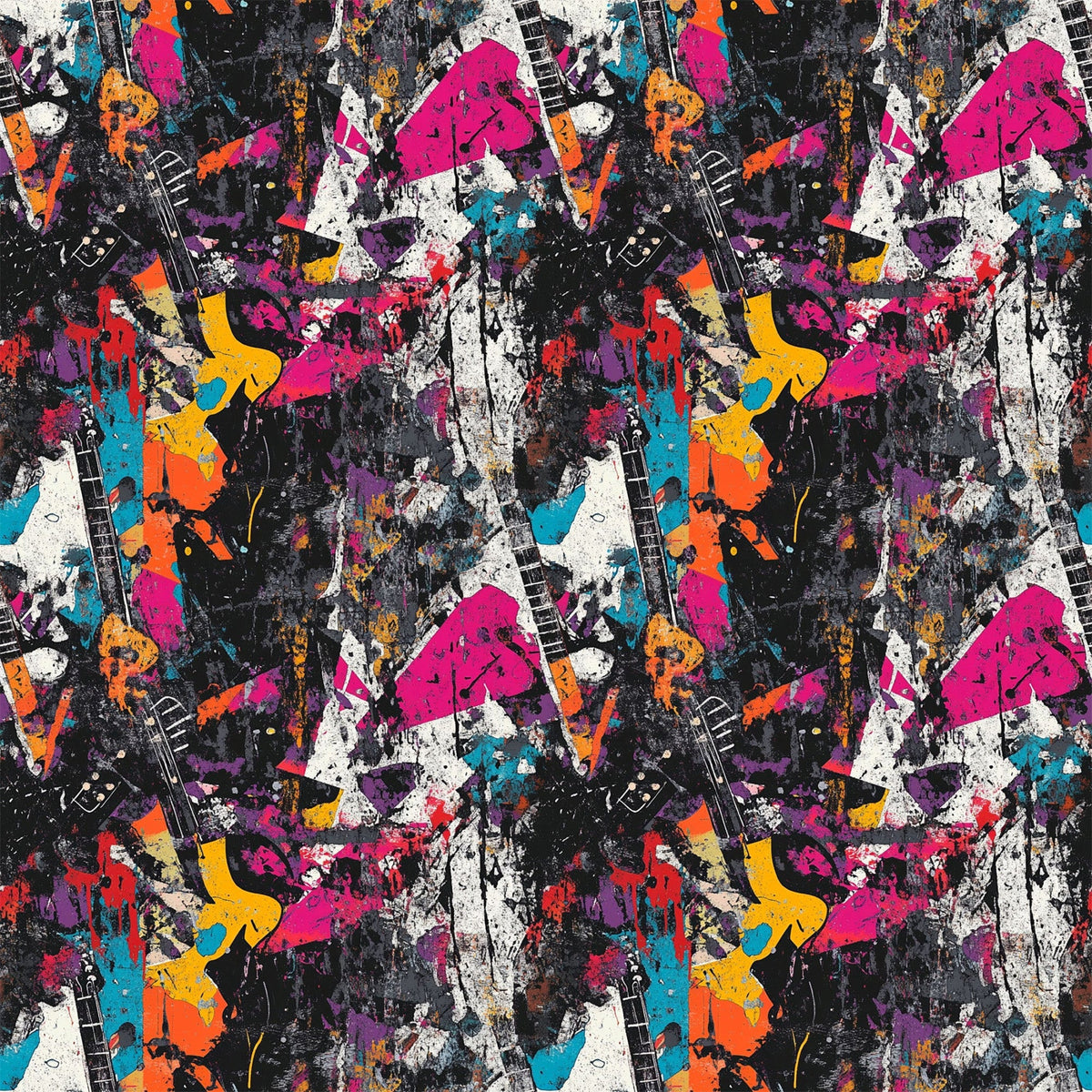 Punk Poster Riot Pattern 12 Minky Fabric