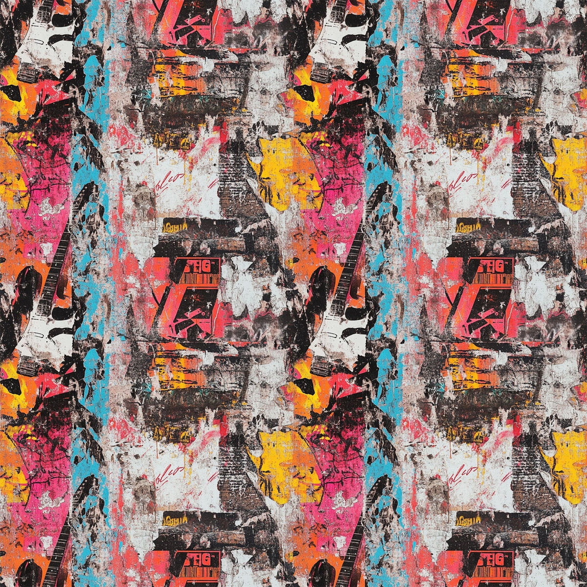 Punk Poster Riot Pattern 3 Minky Fabric