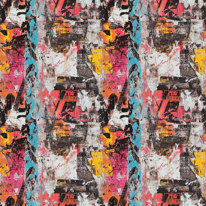 Punk Poster Riot Pattern 3 Minky Fabric