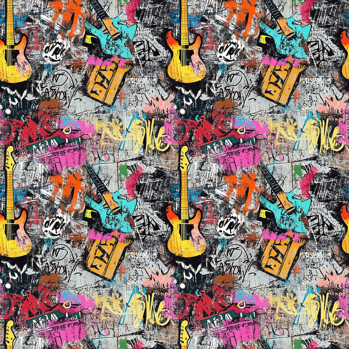 Punk Poster Riot Pattern 4 Minky Fabric