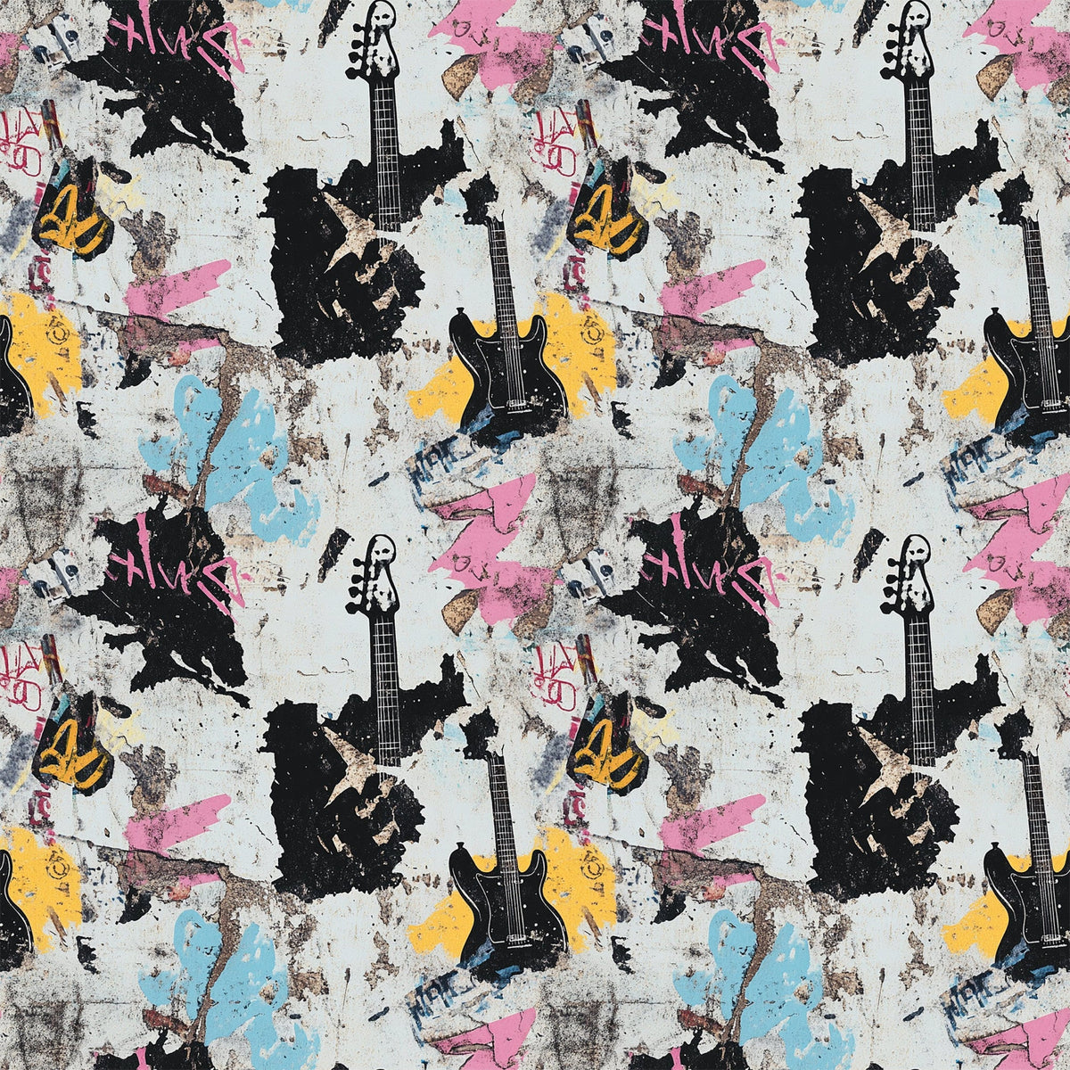 Punk Poster Riot Pattern 5 Minky Fabric
