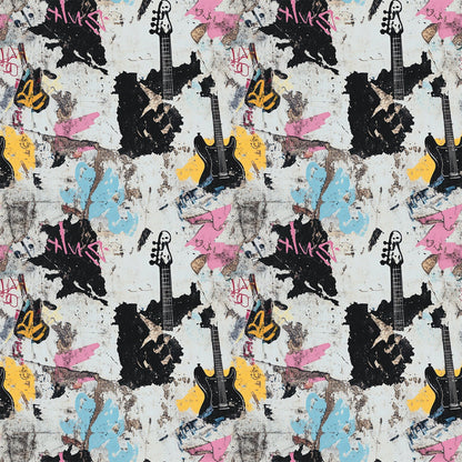 Punk Poster Riot Pattern 5 Minky Fabric