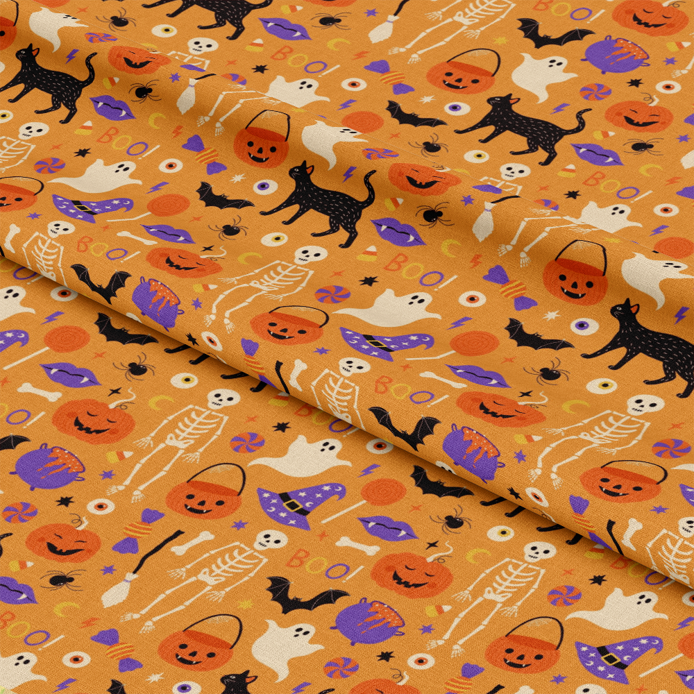 Halloween City Pattern 12 Quilting Cotton Fabric
