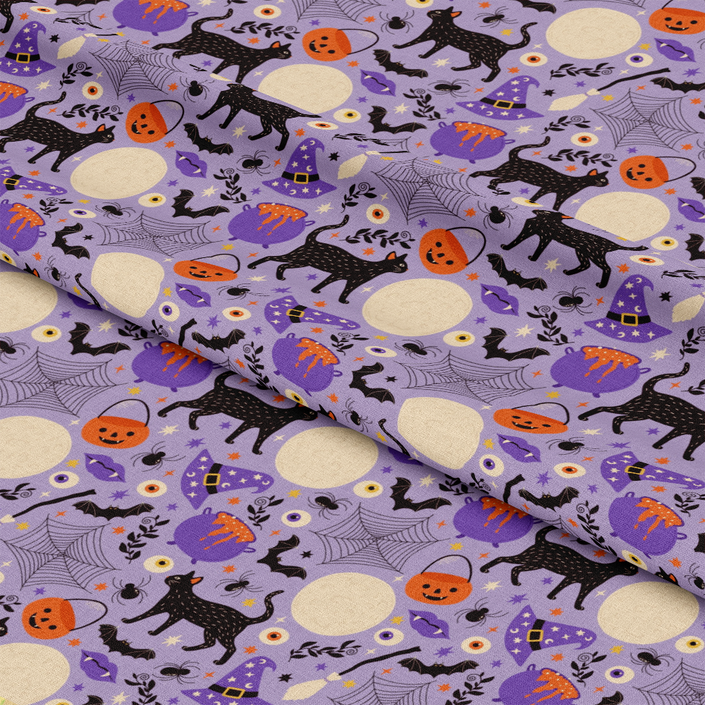 Halloween City Pattern 4 Quilting Cotton Fabric